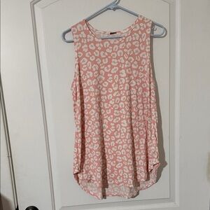 Pink Leopard Print Sleeveless Top